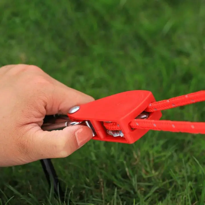 4 pieces | Adjustable outdoor camping rope – stable, reflective and compact