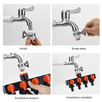 4-Way Garden Hose Connector – Efficient Watering for Your Garden