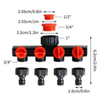 4-Way Garden Hose Connector – Efficient Watering for Your Garden