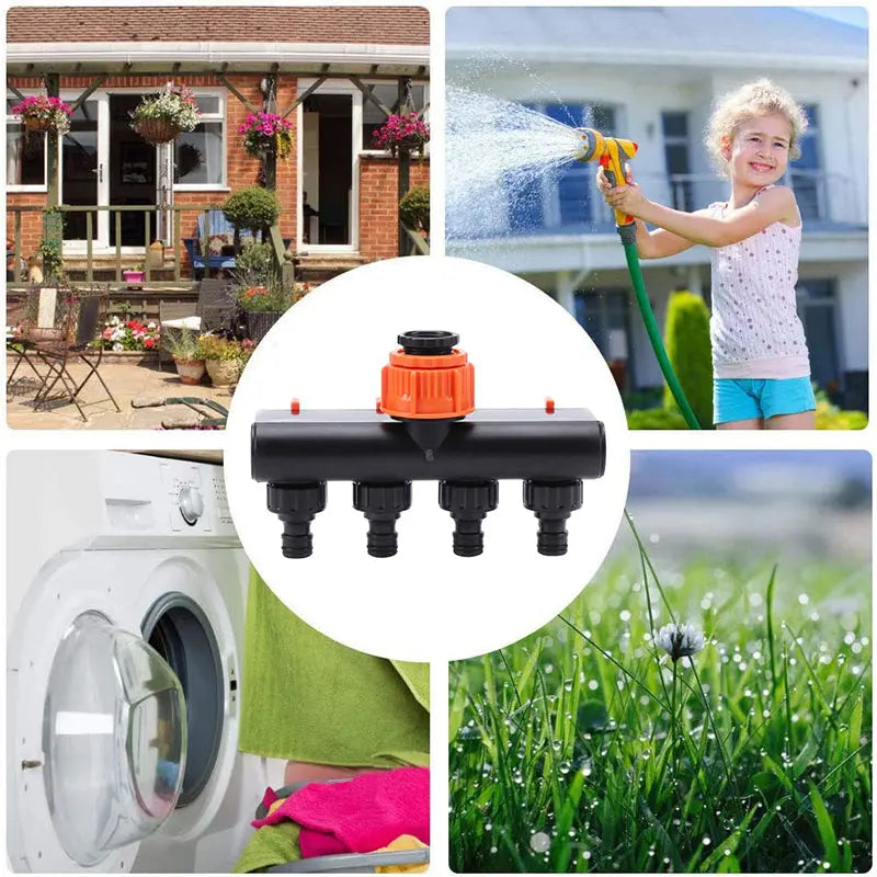 4-Way Garden Hose Splitter – Effortless Water Control for Your Garden