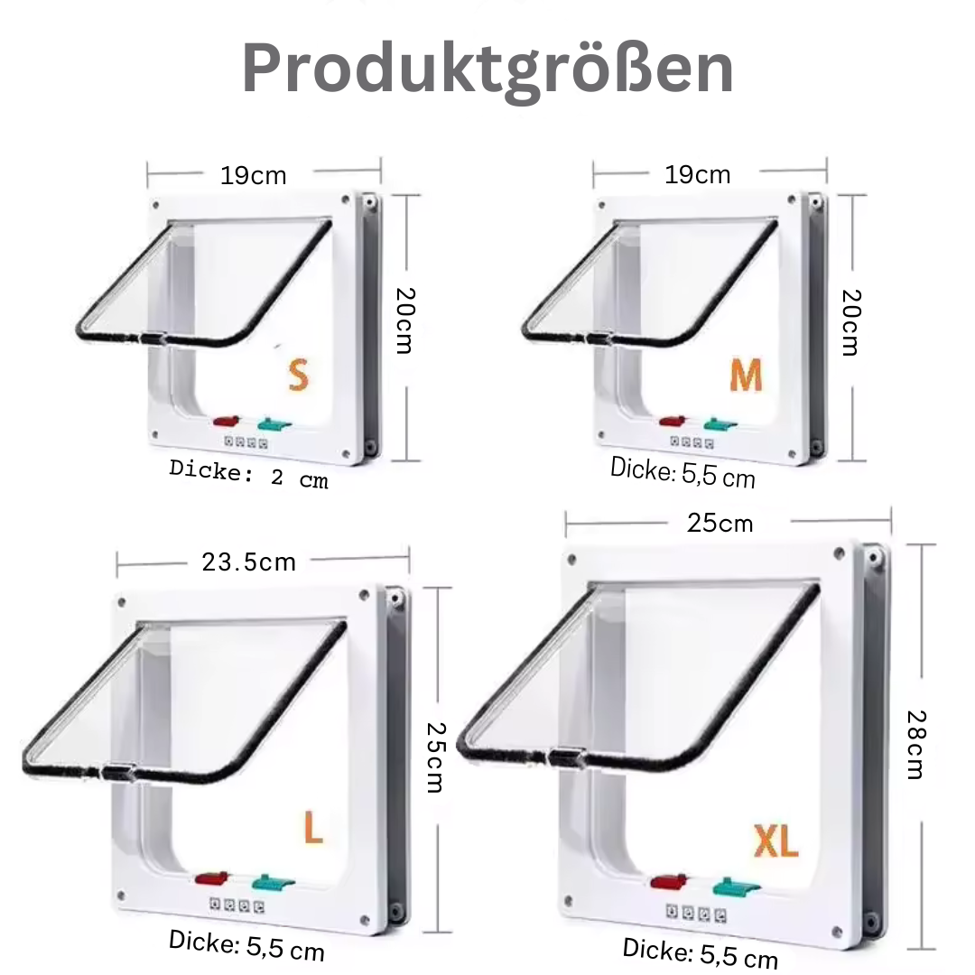 4 Way Pet Door for Cats and Dogs