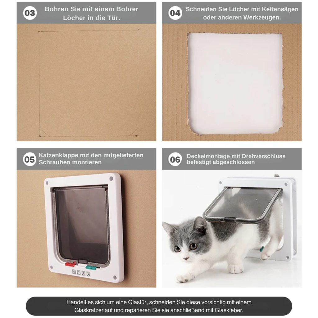4 Way Pet Door for Cats and Dogs