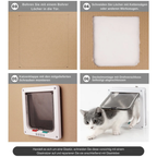 4 Way Pet Door for Cats and Dogs