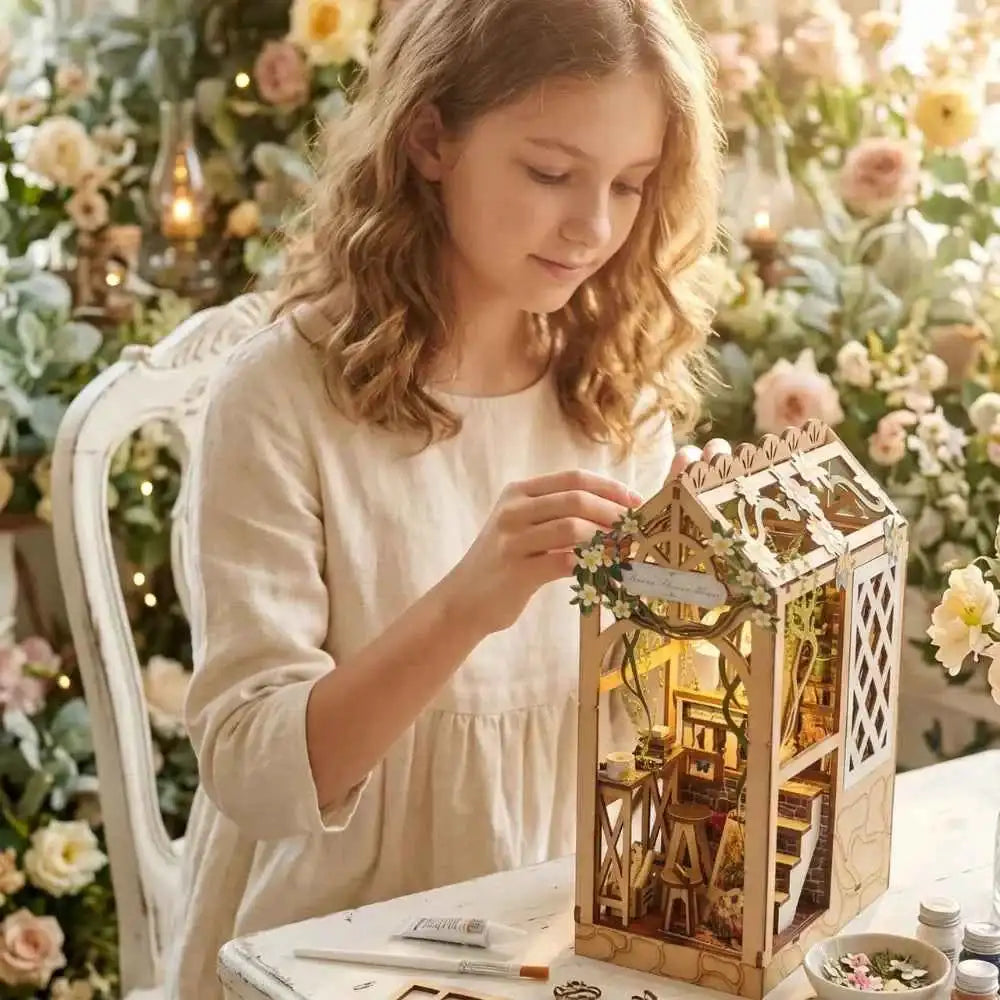 Serene Flower House DIY Book Nook Kit