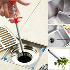 4-Claw Pipe Cleaner, Spring Installation Tool for Kitchen and Bathroom, Hair and Dirt Catcher