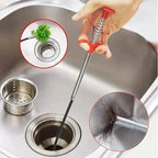 4-Claw Pipe Cleaner, Spring Installation Tool for Kitchen and Bathroom, Hair and Dirt Catcher