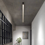 Black Metal Ceiling Lamp LED Linear Minimalistic Modern Design