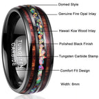 Hawaiian Wood Tungsten Ring