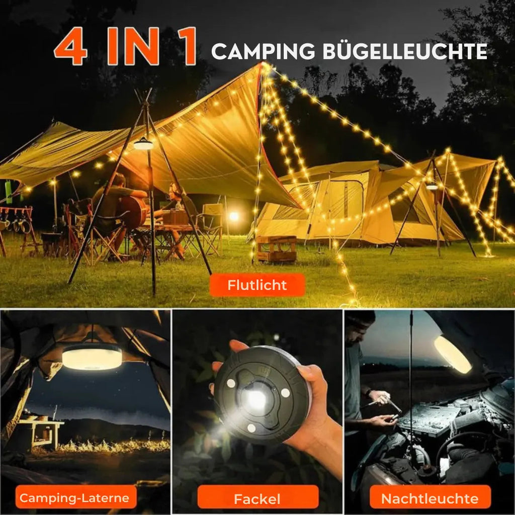 4-in-1 Multifunctional Camping Light – Light, Power & Comfort