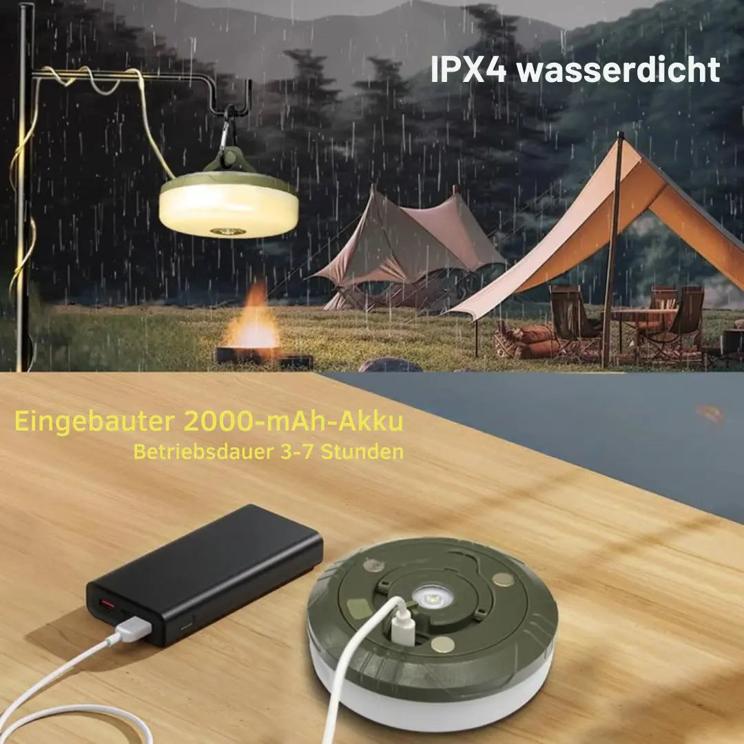 4-in-1 Multifunctional Camping Light – Light, Power & Comfort