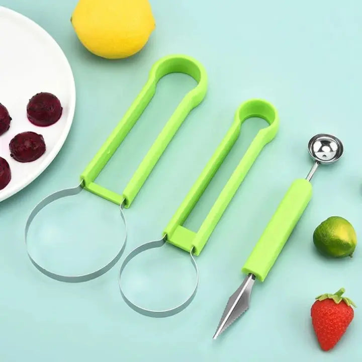 4-in-1 Stainless Steel Fruit Cutter Set