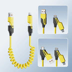 4-in-1 retractable charging cable for ultra-fast charging