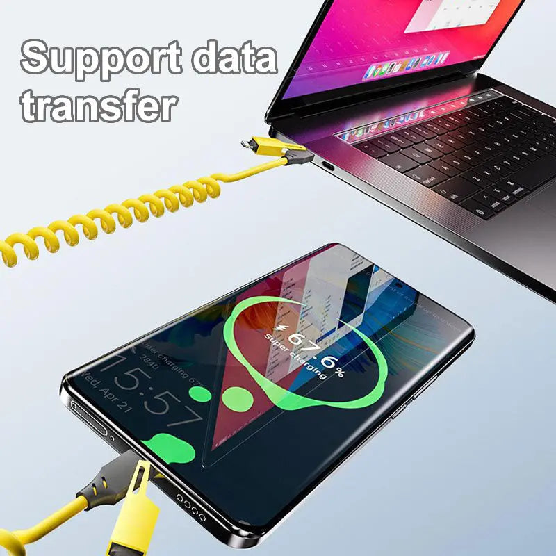 4-in-1 retractable charging cable for ultra-fast charging