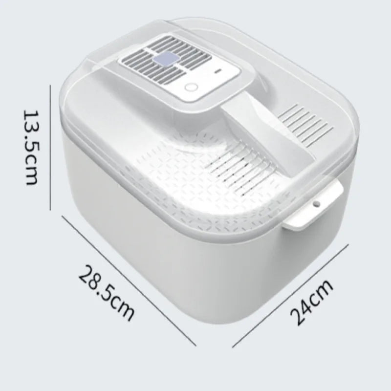 Multifunctional Fruit and Vegetable Cleaning Box – Automatic Cleaner with Draining Basket & Storage Lid
