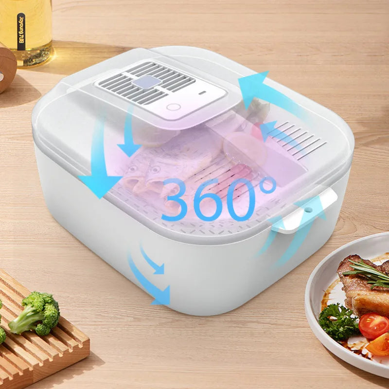 Multifunctional Fruit and Vegetable Cleaning Box – Automatic Cleaner with Draining Basket & Storage Lid