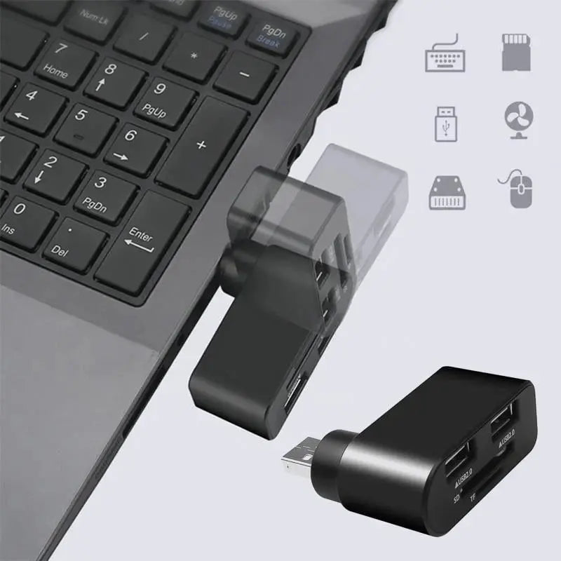 4-in-1 Redatable USB hub – More ports, less clutter