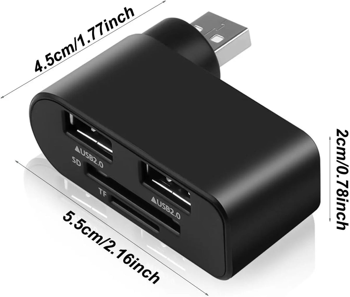 4-in-1 Redatable USB hub – More ports, less clutter