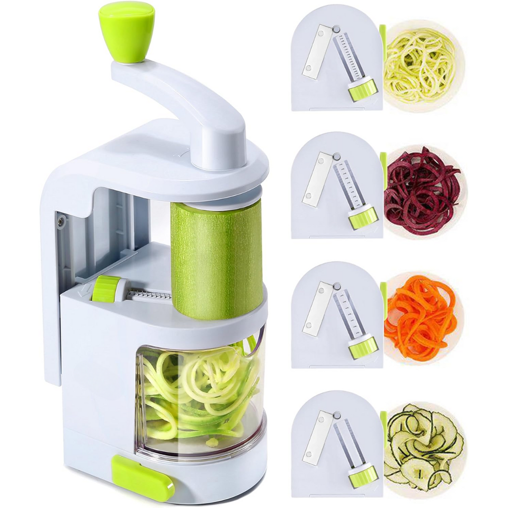 4-in-1 Heavy Vegetable Spiralizer with Strong Suction Cup