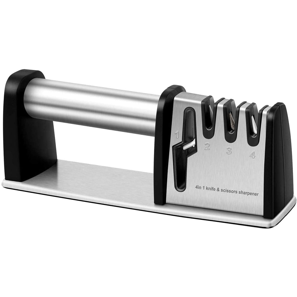 4-in-1 kitchen knife and scissors sharpening tool