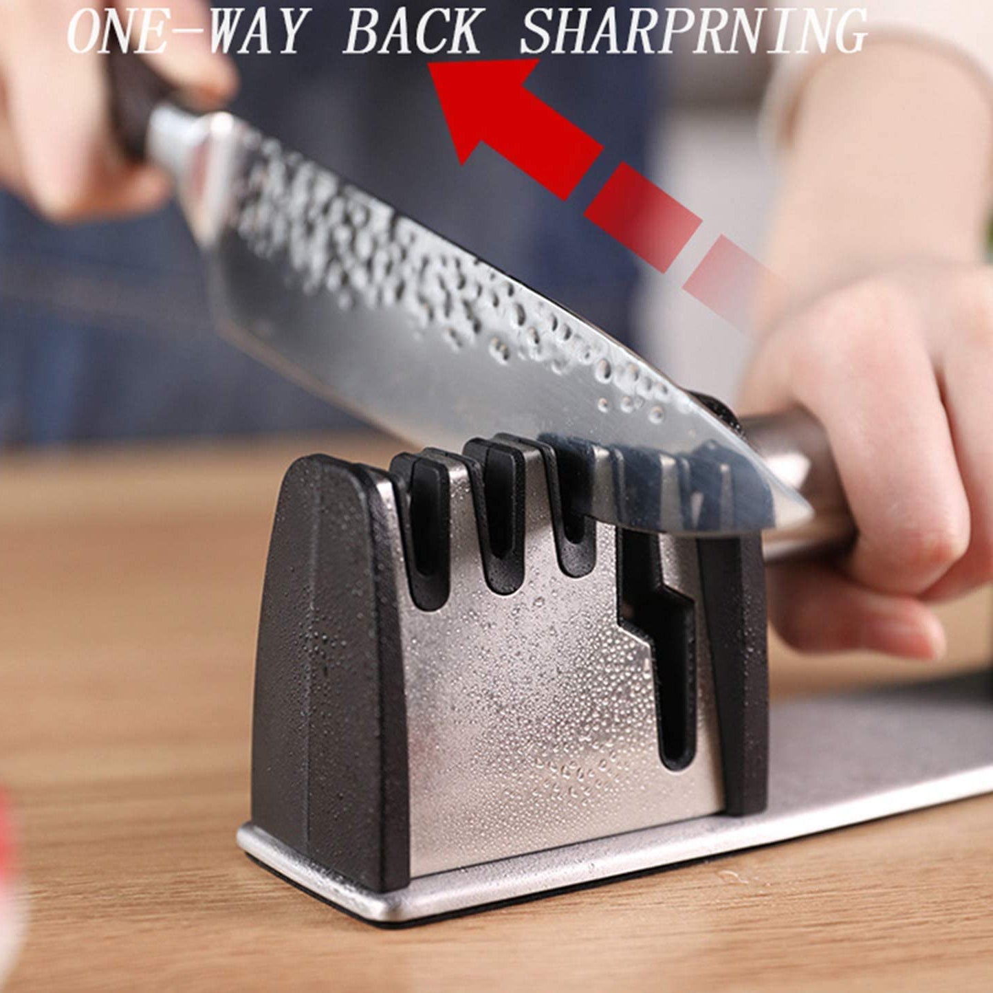 4-in-1 kitchen knife and scissors sharpening tool