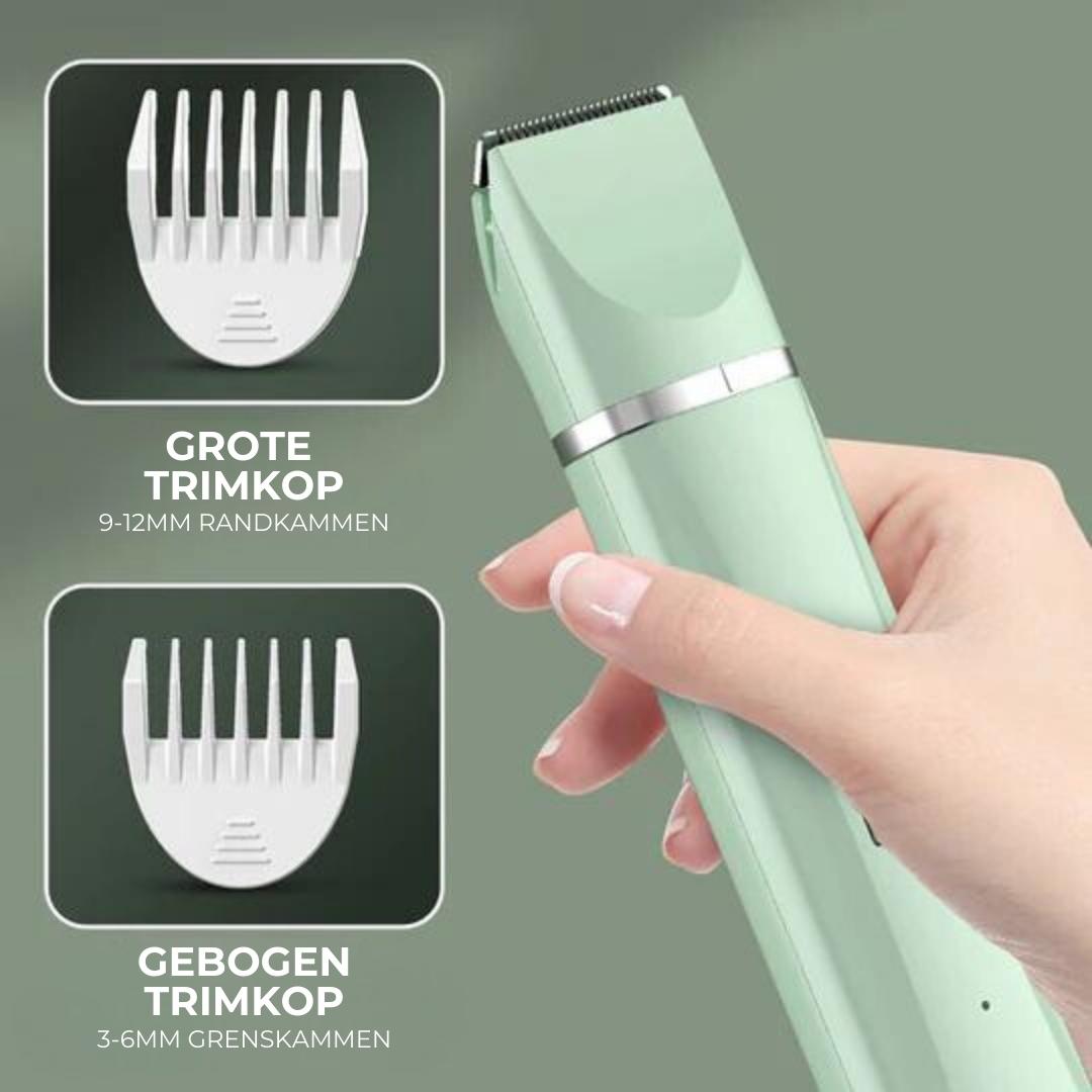 Tierpflegegerät Groomilo 4-in-1 | Quiet & Rechargeable | For Fur & Nails | White-Green
