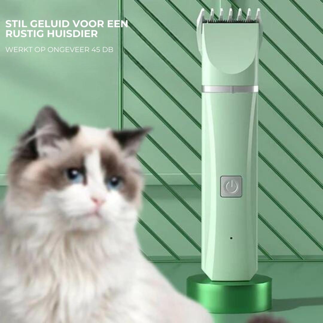 Tierpflegegerät Groomilo 4-in-1 | Quiet & Rechargeable | For Fur & Nails | White-Green