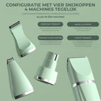 Tierpflegegerät Groomilo 4-in-1 | Quiet & Rechargeable | For Fur & Nails | White-Green