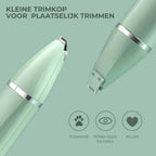 Tierpflegegerät Groomilo 4-in-1 | Quiet & Rechargeable | For Fur & Nails | White-Green