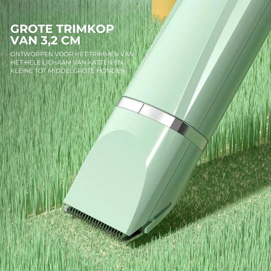 Tierpflegegerät Groomilo 4-in-1 | Quiet & Rechargeable | For Fur & Nails | White-Green