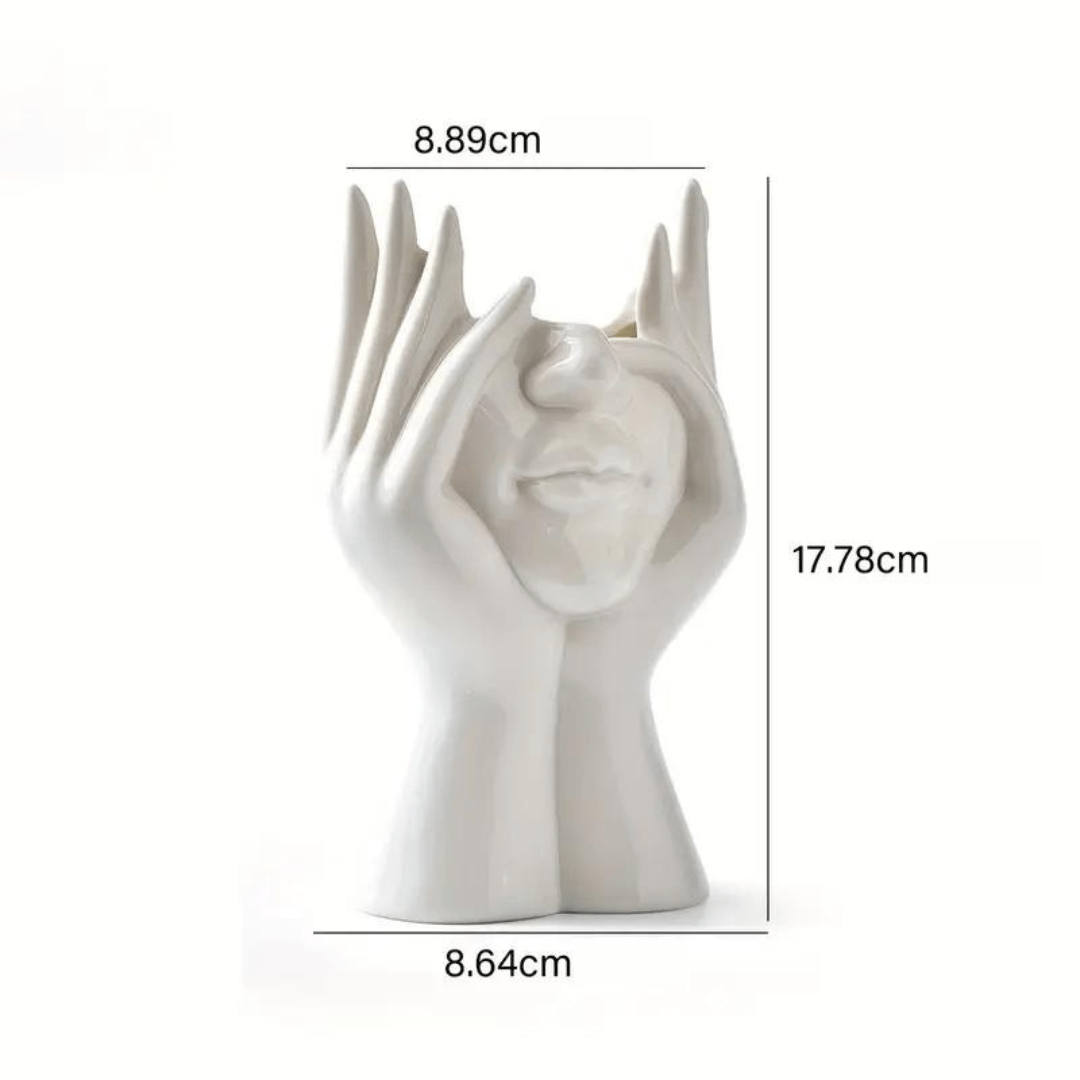 "Unique and Modern Ceramic Vase, Decorative Flower Vase for Living Room and Office"