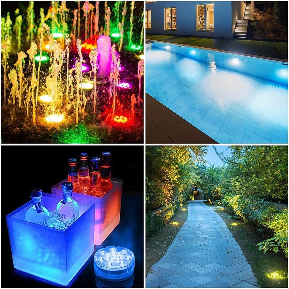 4-Pack: Decorative waterproof battery-operated LED lights - 16 changing colors