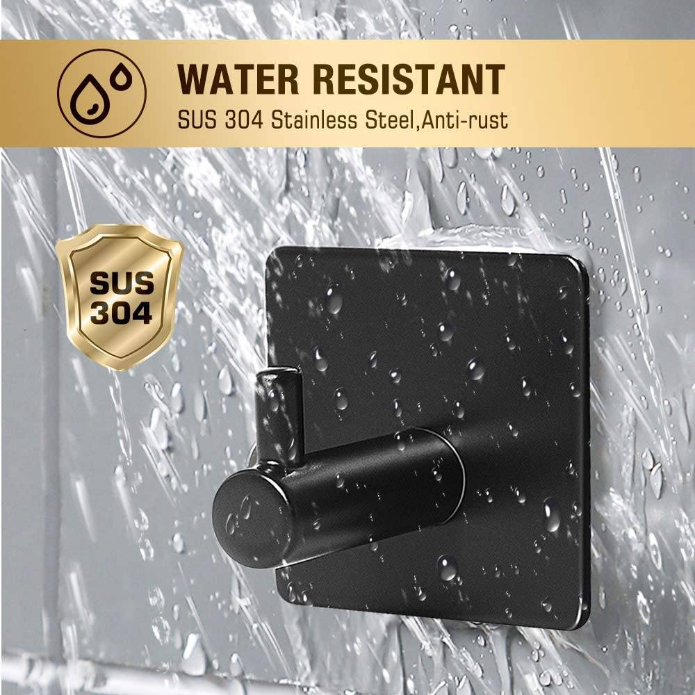 4-Pack: Heavy Duty Durable 304 Stainless Steel Wall Hooks