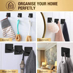 4-Pack: Heavy Duty Durable 304 Stainless Steel Wall Hooks