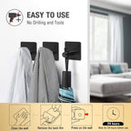 4-Pack: Heavy Duty Durable 304 Stainless Steel Wall Hooks