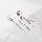 Modern Silver Cutlery Utensil Set