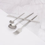 Modern Silver Cutlery Utensil Set