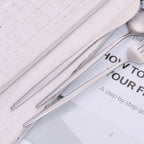 Modern Silver Cutlery Utensil Set