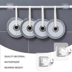 4-part: No drill curtain rod hook holder