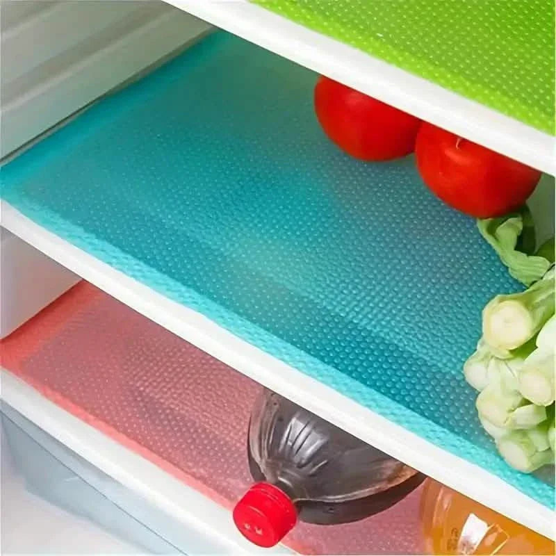 4-piece set: High-quality refrigerator mats - Customizable cabinet liners