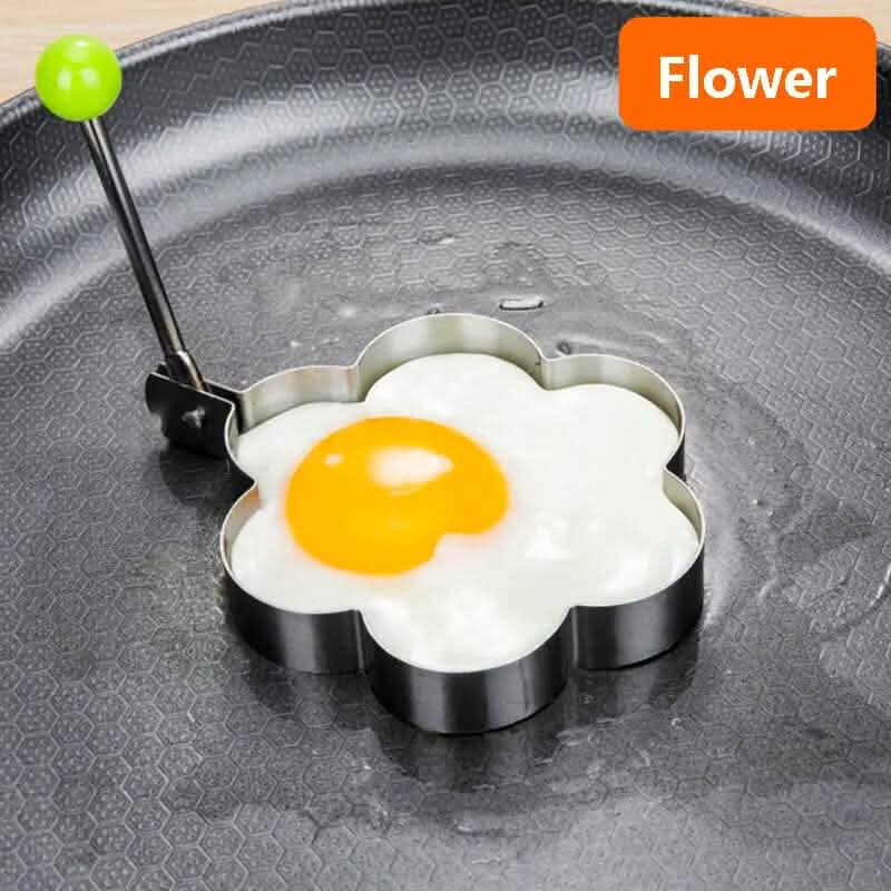 4-piece set: stainless steel creative egg ring molds