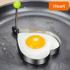 4-piece set: stainless steel creative egg ring molds