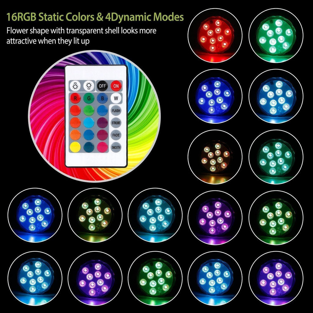 4-Piece: Underwater RGB LED Lights