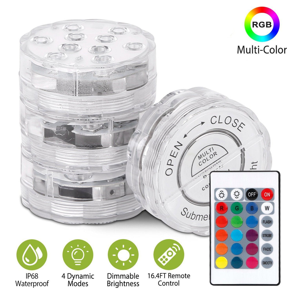 4-Piece: Underwater RGB LED Lights