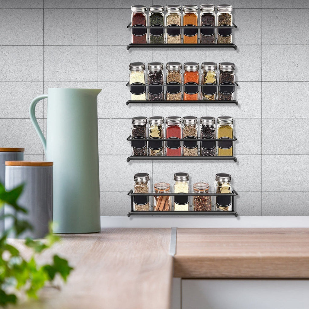 4-piece: Wall-mounted spice racks