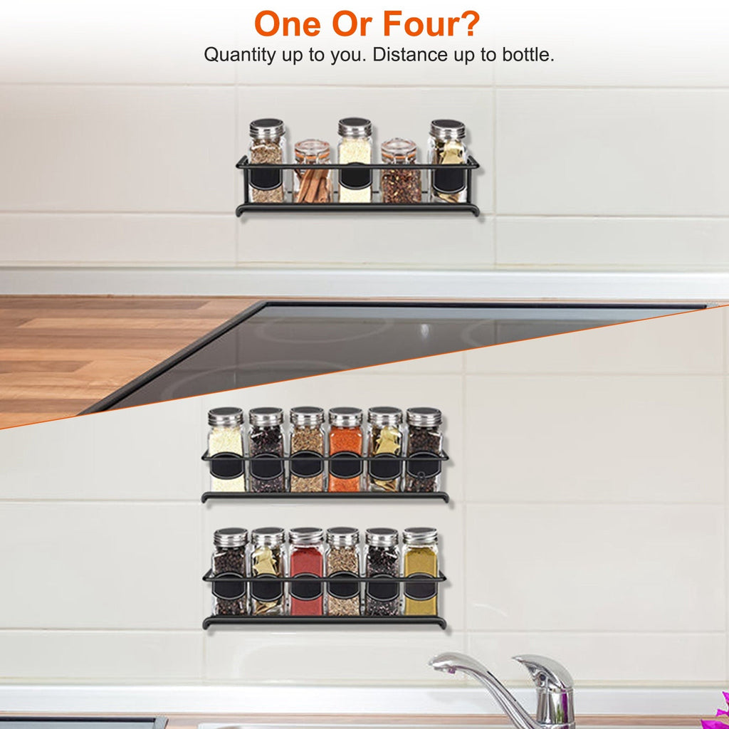 4-piece: Wall-mounted spice racks