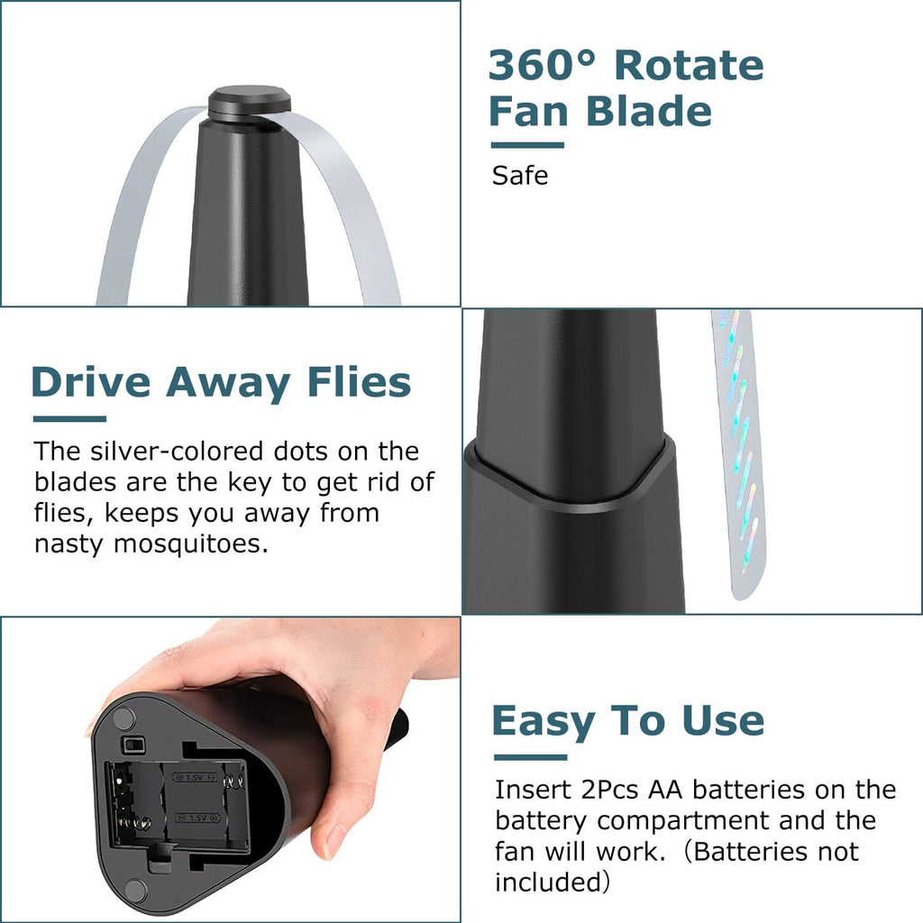 4-Piece: Fly Repellent Fan Table Battery Operated Insect Repellent