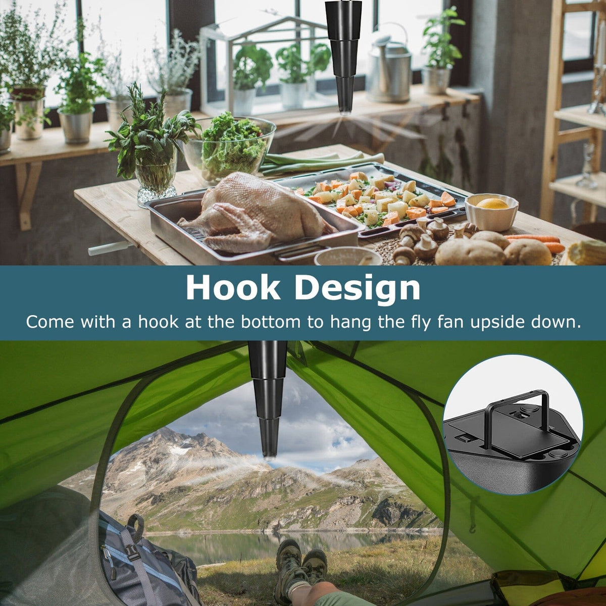 4-Piece: Fly Repellent Fan Table Battery Operated Insect Repellent