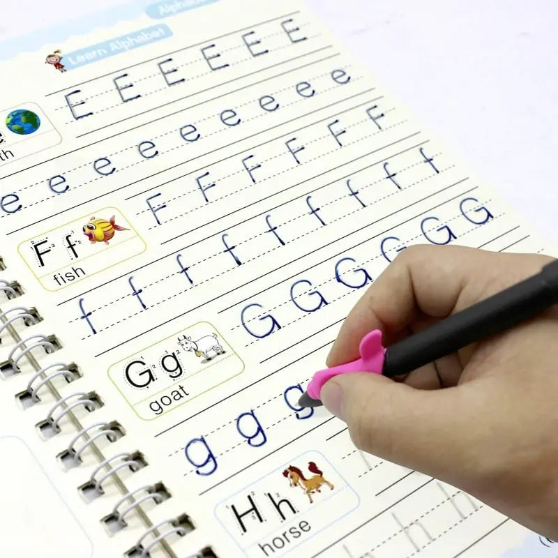 4-piece Reusable Learning Booklet Set for Children