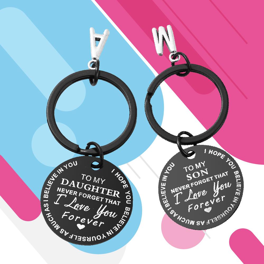 To my son/daughter keychain (BLACK)