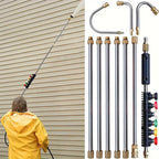 4000 PSI Telescoping Pressure Washer Wand Kit for Easy Gutter, Roof, and Wall Cleaning